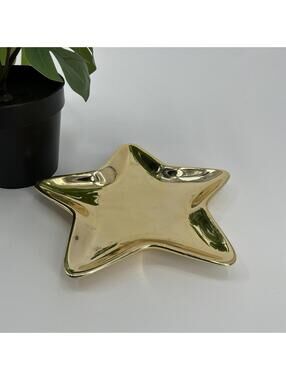 AVON Gold Star Trinket Dish Celestial Whimsigoth Decor Jewelry